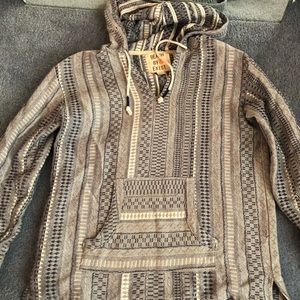 Blue patterned sweatshirt